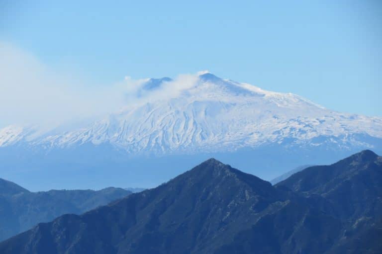 Mt Etna seen from afar