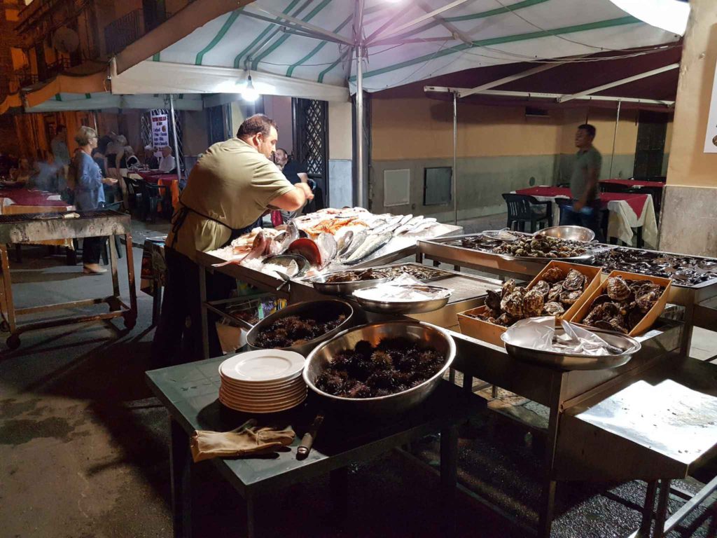 Street restaurant in Palermo