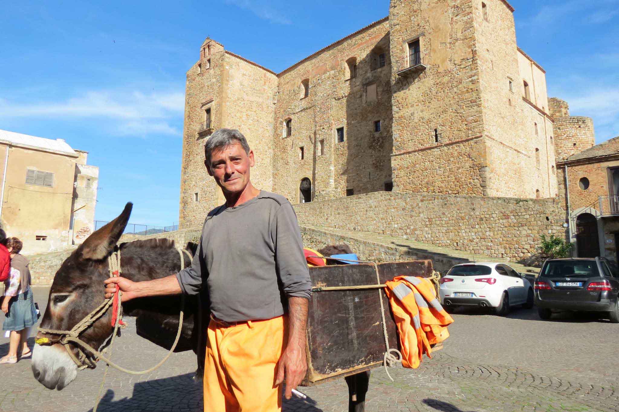 Rubbish collector at Castelbuono