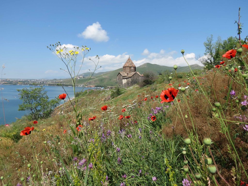 On the shores of lake Sevan, Armenia