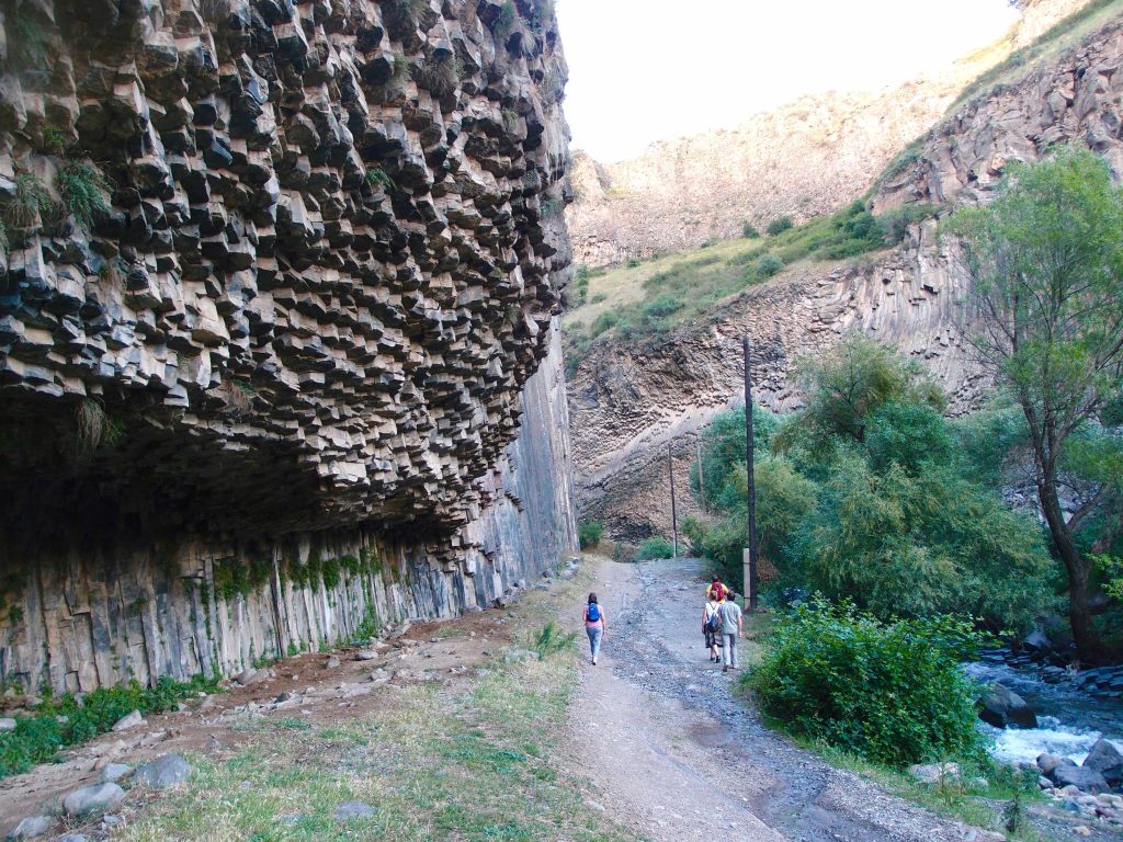 The basalt columns in Garni gorge, Armenia