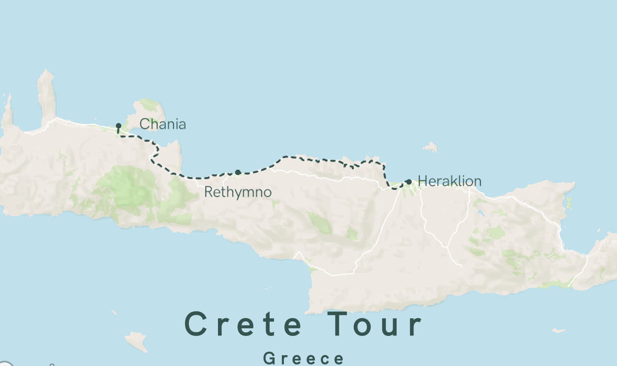 Map of Crete Tour