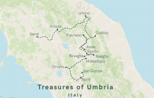 Map of Treasures of Umbria