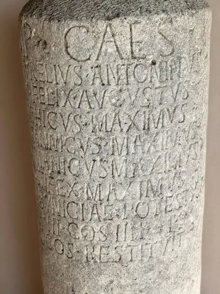 A milestone from the Via Egnatia