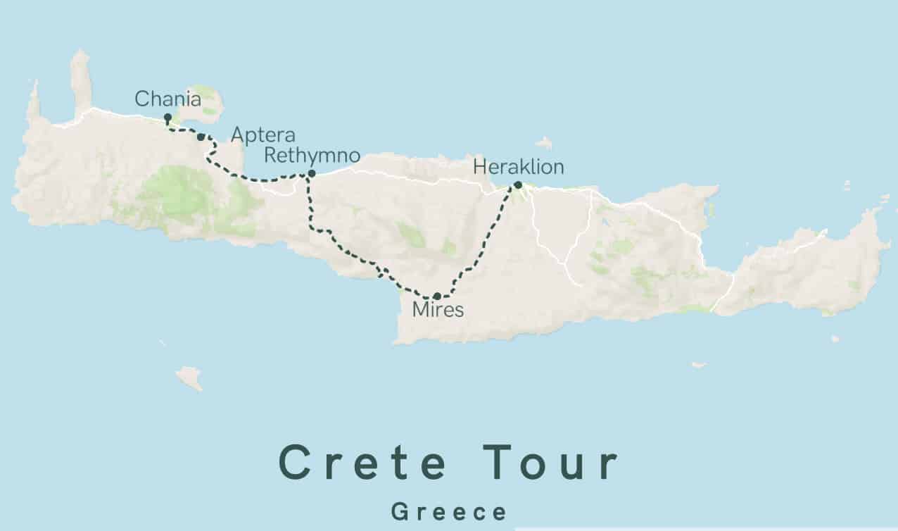 Crete tour map