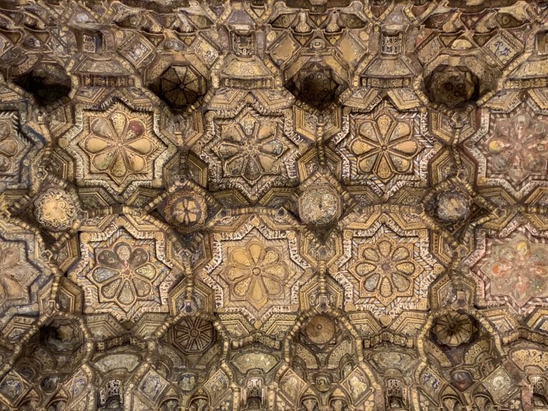 Muqarnas ceiling in the Palatine Chapel
